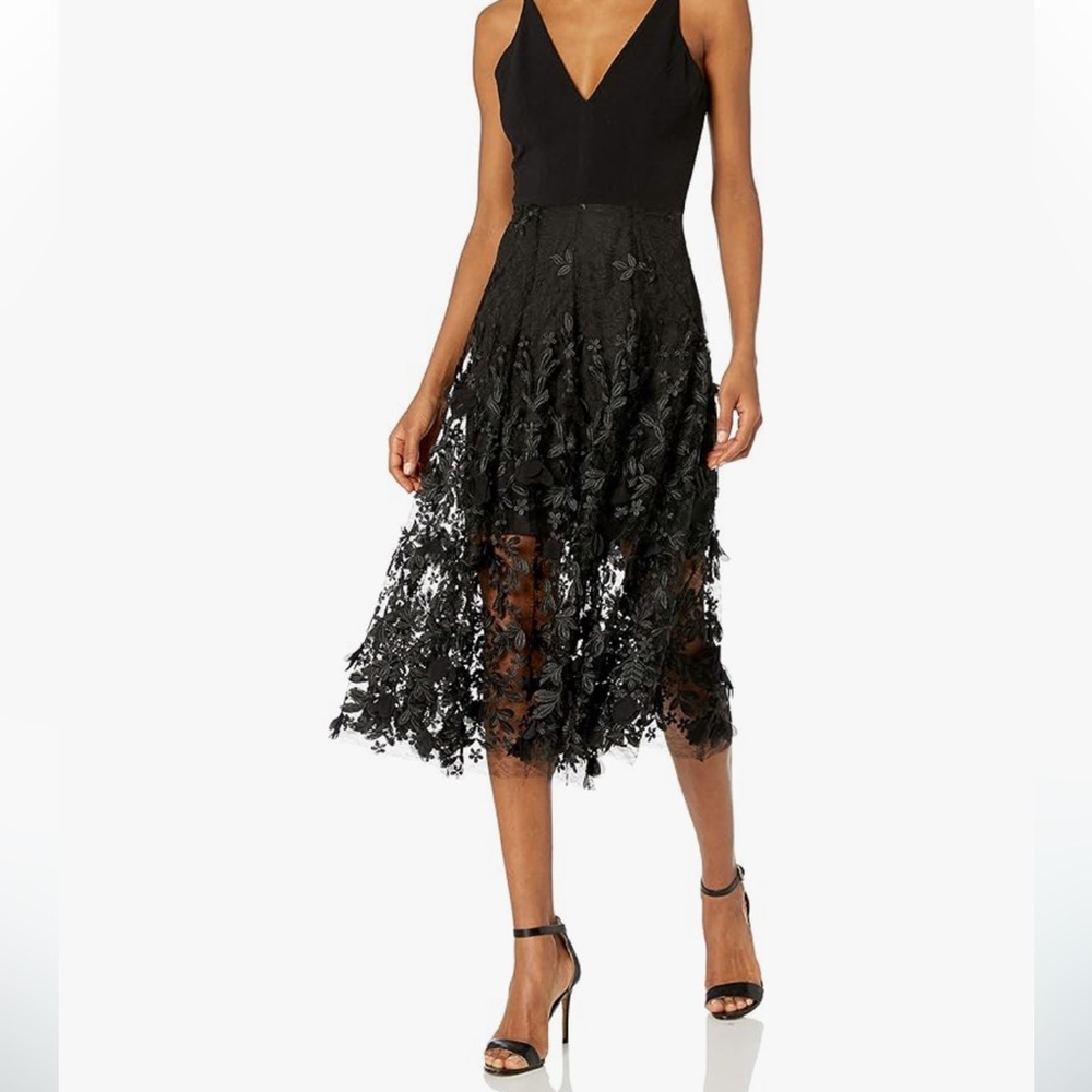 Dress The Population Black Floral Dress